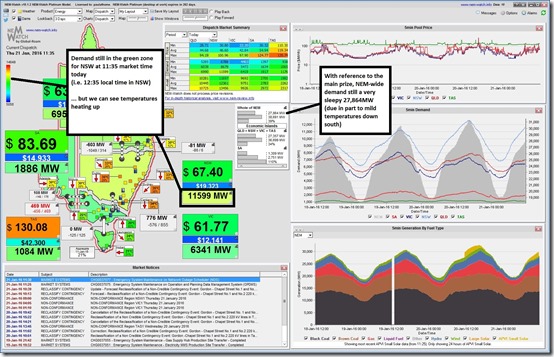 NSW Demand only 11,559MW just shy of midday market time