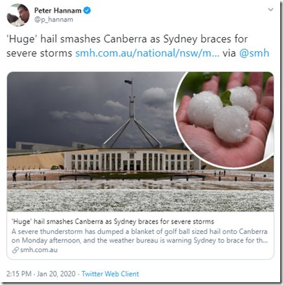 Sydney hail twitter