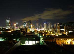 Brisbane CBD before earth hour